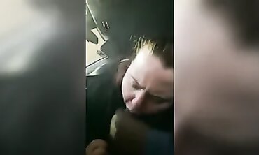 Ebony Babe Gives Blowjob in Public - Car Wash Surprise