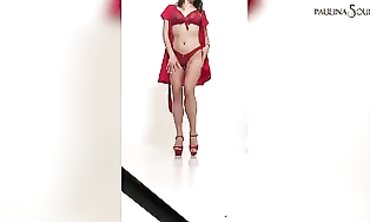 Hot Babe Gives Erotic Striptease & Masturbation Show - Sexy Brunette Teen Fucked Hard