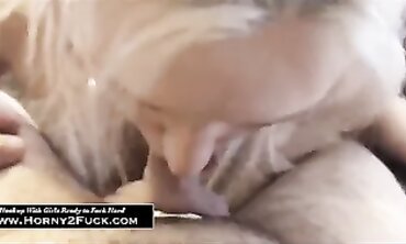 Next Door Ashley Fucks Her Neighbor's Rock Hard Dick - POV Blowjob