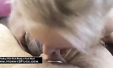 Next Door Ashley Fucks Her Neighbor's Rock Hard Dick - POV Blowjob