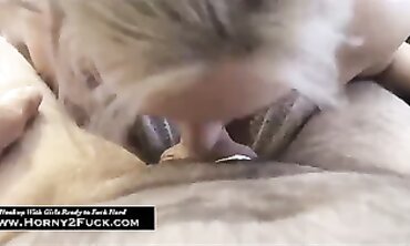 Next Door Ashley Fucks Her Neighbor's Rock Hard Dick - POV Blowjob