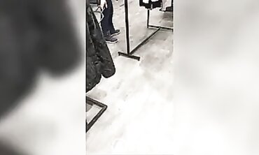 Outdoor Shopping Mall Fashion Show - Russian Girl Shows Off Her Style