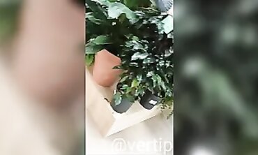 Outdoor Shopping Mall Fashion Show - Russian Girl Shows Off Her Style