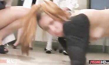Piss Play - Redhead Babe Into Peeing On Her Body