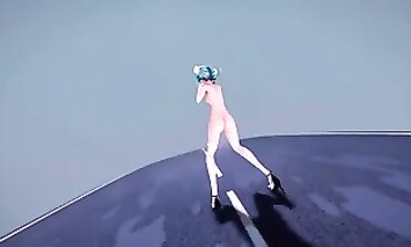 MMD Hot Babe Dances Sensually in Red Lingerie - Sexy Dance by Kagome Hanasaki