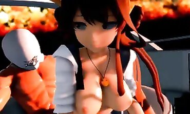 Anime Style Role-Play with Hot Teenage college girl in Rough Sex Scenario