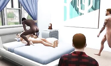 Cheater's Permit! Threesome with your Neighbor in The Sims™ 4