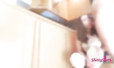 Kitchen Sex - Hot Blonde Babe Gets Fucked Hard From Behind By Hunk