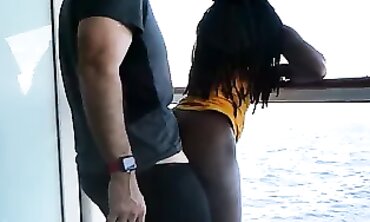 Colorful Fighter Girl Scene - Balcony Sex on Ship