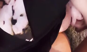 Redhead Babe Gives an Erotic Blowjob with Big Dick POV Swallowing cum