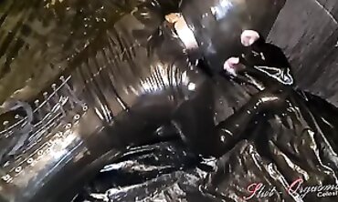 Sex Kitten in Vinyl Cat Suit Fucks Her Way to an Earth Shattering Orgasm