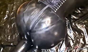 Sex Kitten in Vinyl Cat Suit Fucks Her Way to an Earth Shattering Orgasm