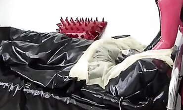 Dominatrix Throats Submissive in Kinky BDSM Roleplay
