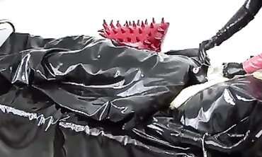 Dominatrix Throats Submissive in Kinky BDSM Roleplay