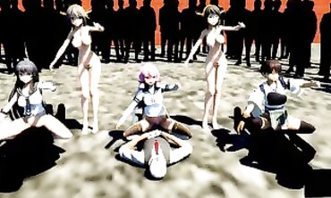 MMD KanColle - Sexual Fantasy Roleplay Game Turned into Hardcore Animation