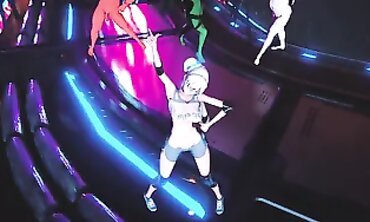 MMD Among Us Roleplay - Sexual Fantasy Dances With Raven Haired Waifu