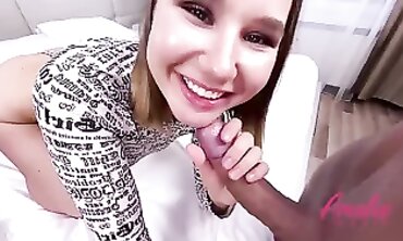 Busty Babe's Big Boobs Squirt in Shower - POV Blowjob & Creampie
