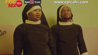 Nun's Threeway Fetish Threesome with Facial Finishing