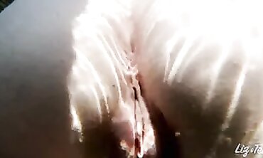 Sex-on-the Beach: Blonde Babe Rides Her Man's Hard Dick on Public Sand Dunes