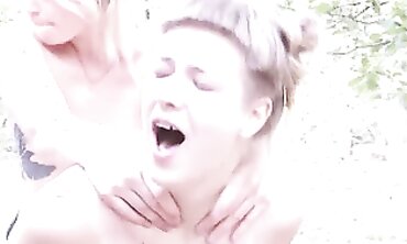 Two German blondes lose themselves in forest - Sex Outdoors with Older Man