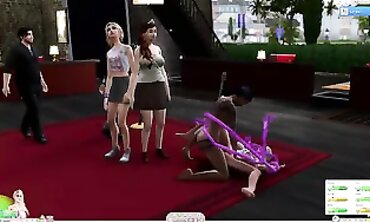 Sexy SIMs - Anal Fisting Threesome with Streaming Camgirl