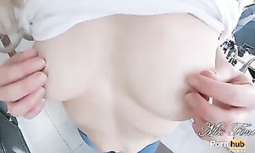 Rock Hard Boobs - Sexy MILF with Big Natural Breasts Shows Off Her Body