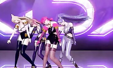 3D Anime Porn Game MMD - Sexual Fantasy with League of Legends Characters; Lustful Encounters