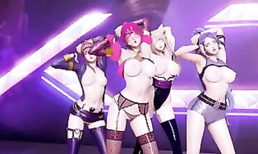 3D Anime Porn Game MMD - Sexual Fantasy with League of Legends Characters; Lustful Encounters