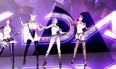 3D Anime Porn Game MMD - Sexual Fantasy with League of Legends Characters; Lustful Encounters