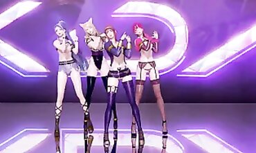3D Anime Porn Game MMD - Sexual Fantasy with League of Legends Characters; Lustful Encounters