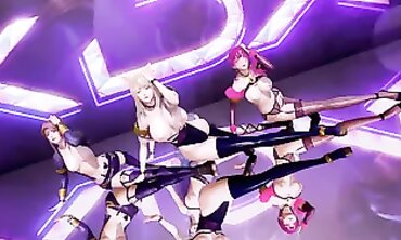 3D Anime Porn Game MMD - Sexual Fantasy with League of Legends Characters; Lustful Encounters