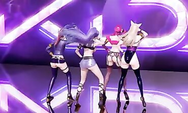 3D Anime Porn Game MMD - Sexual Fantasy with League of Legends Characters; Lustful Encounters