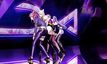 3D Anime Porn Game MMD - Sexual Fantasy with League of Legends Characters; Lustful Encounters