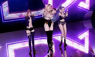 3D Anime Porn Game MMD - Sexual Fantasy with League of Legends Characters; Lustful Encounters