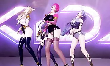 3D Anime Porn Game MMD - Sexual Fantasy with League of Legends Characters; Lustful Encounters