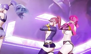 3D Anime Porn Game MMD - Sexual Fantasy with League of Legends Characters; Lustful Encounters