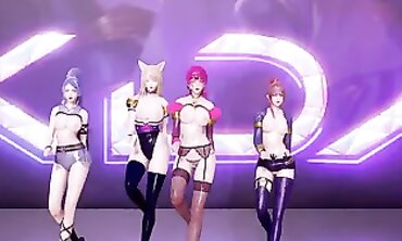 3D Anime Porn Game MMD - Sexual Fantasy with League of Legends Characters; Lustful Encounters