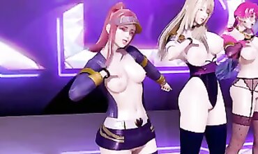 3D Anime Porn Game MMD - Sexual Fantasy with League of Legends Characters; Lustful Encounters