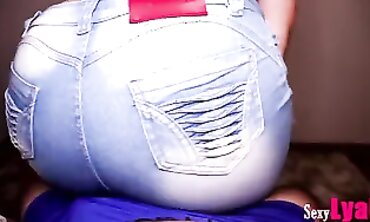 Denim Dancer - Sexy Blonde Teen Strips Down to Her Lingerie & Gives You A Private Show