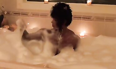 Hot Honey Bubble Bath - Sensuous Shower Scene with Erotic Massage & Oil Play