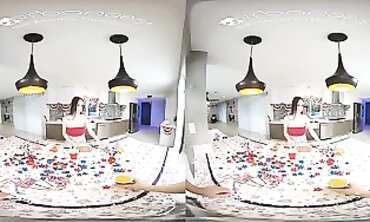 VR POV - Older Woman with Curvy Body Rides Massive Dick in Virtual Reality