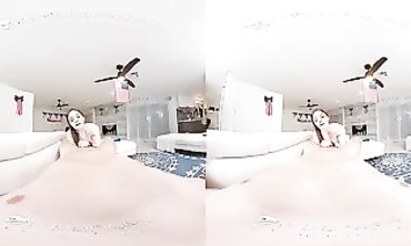 VR POV - Older Woman with Curvy Body Rides Massive Dick in Virtual Reality