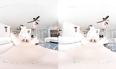 VR POV - Older Woman with Curvy Body Rides Massive Dick in Virtual Reality