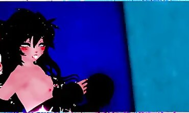 Virtual Reality Chat - Roleplaying Game With Boss Lady In Bathroom Scene