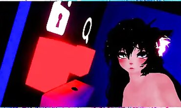 Virtual Reality Chat - Roleplaying Game With Boss Lady In Bathroom Scene