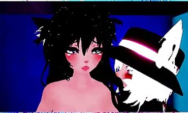 Virtual Reality Chat - Roleplaying Game With Boss Lady In Bathroom Scene