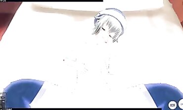3D Anime Point-of-View - Sexual Goddess Fucks Herself with Vibrator to Release Inner Desires