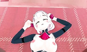 Noelle Genshins Anime-Inspired Cosplay Fashion Show - Virtual Runway with Five Nines