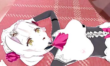 Noelle Genshins Anime-Inspired Cosplay Fashion Show - Virtual Runway with Five Nines