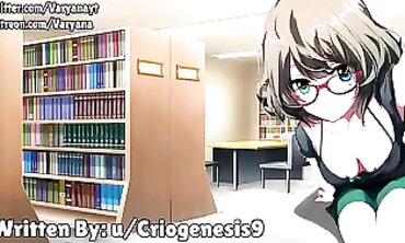 Late Night Library Adventure - Sexy Cosplay Role Play With A Hot Redhead
